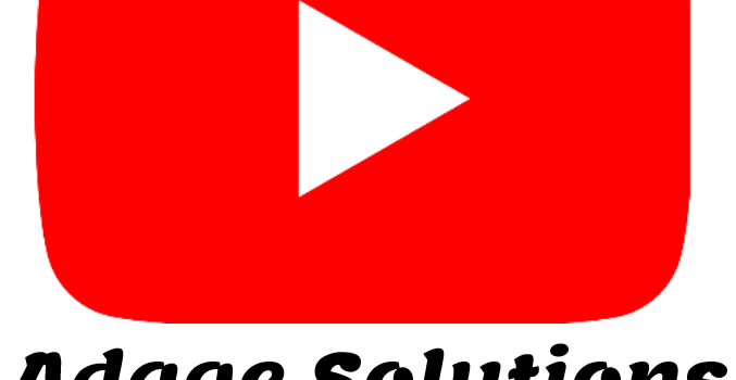Logo Youtube pour Adage Solutions